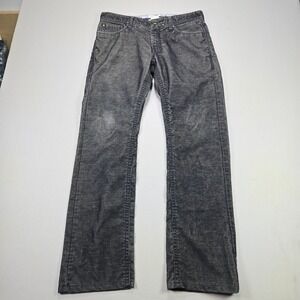 Projek Raw Spirito Fresco Mens 32 Faded Black Striped Corduroy Straight Pants
